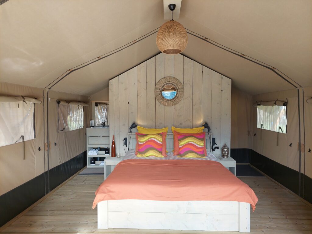 bed in tent